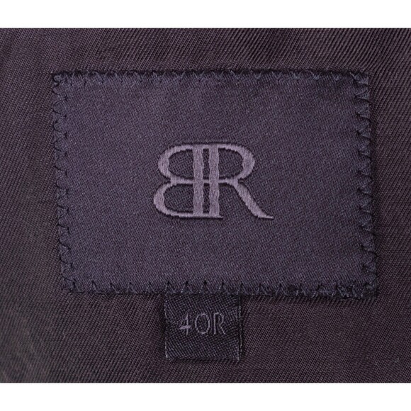 Banana Republic Blazer Mens 40R Italian fabric Gray Wool Two Button Striped - Picture 13 of 15